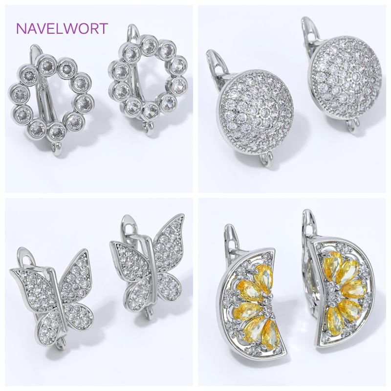Jewelry Making Supplies - خطافات أقراط على شكل مروحة مطلية
